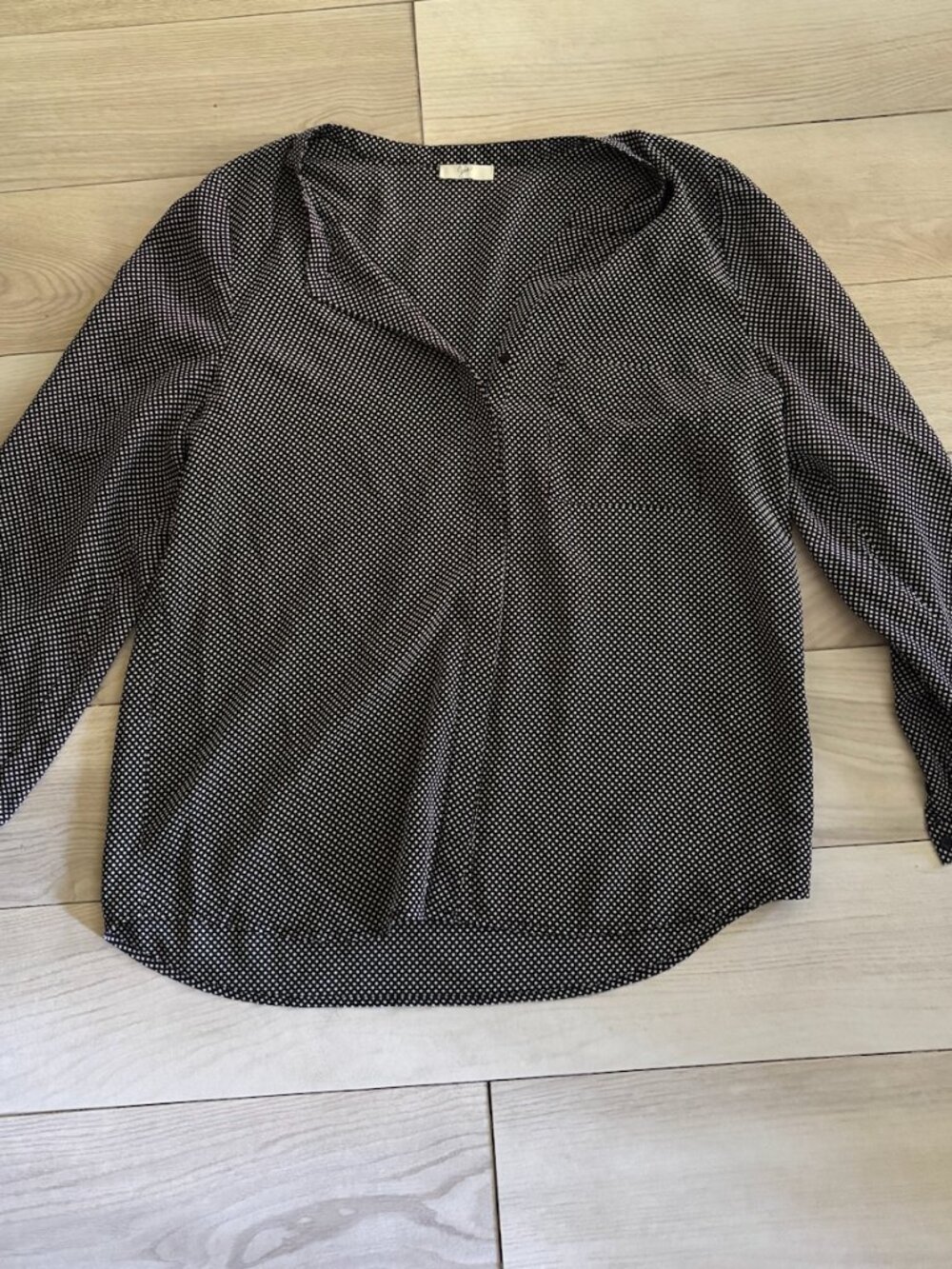Joie black and white blouse